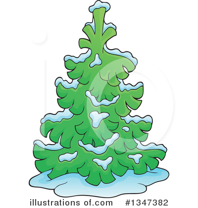 Evergreen Tree Clipart #1347382 by visekart