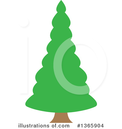 Royalty-Free (RF) Evergreen Clipart Illustration by visekart - Stock Sample #1365904