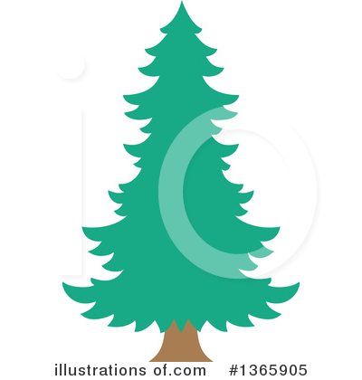 Royalty-Free (RF) Evergreen Clipart Illustration by visekart - Stock Sample #1365905