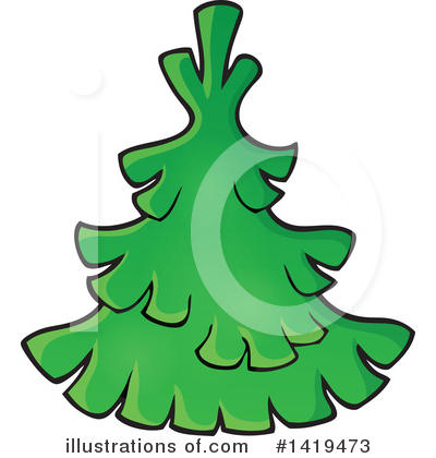 Royalty-Free (RF) Evergreen Clipart Illustration by visekart - Stock Sample #1419473