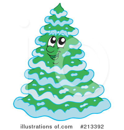 Royalty-Free (RF) Evergreen Clipart Illustration by visekart - Stock Sample #213392