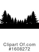 Evergreens Clipart #1608272 by AtStockIllustration