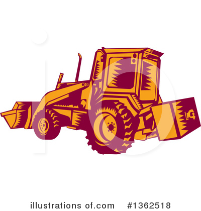Royalty-Free (RF) Excavator Clipart Illustration by patrimonio - Stock Sample #1362518