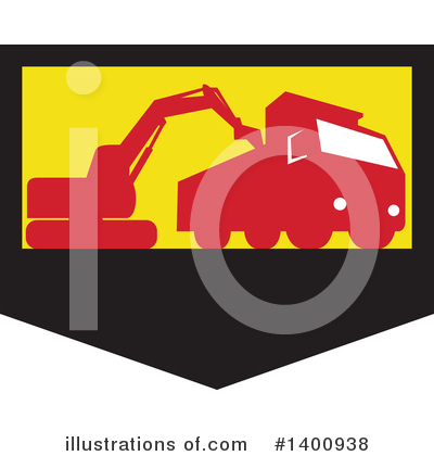 Royalty-Free (RF) Excavator Clipart Illustration by patrimonio - Stock Sample #1400938