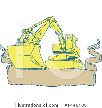 Royalty-Free (RF) Excavator Clipart Illustration by patrimonio - Stock Sample #1446105
