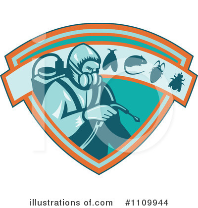 Royalty-Free (RF) Exterminator Clipart Illustration by patrimonio - Stock Sample #1109944