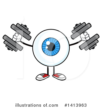 Royalty-Free (RF) Eyeball Character Clipart Illustration by Hit Toon - Stock Sample #1413963