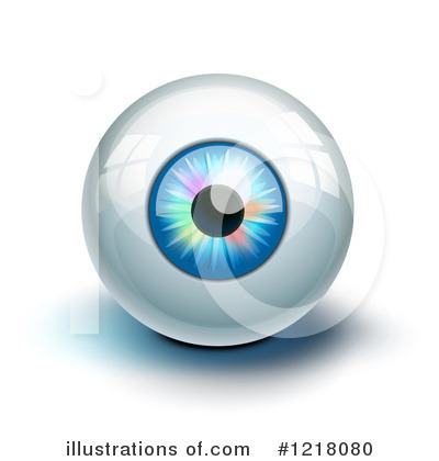 Royalty-Free (RF) Eyeball Clipart Illustration by Oligo - Stock Sample #1218080
