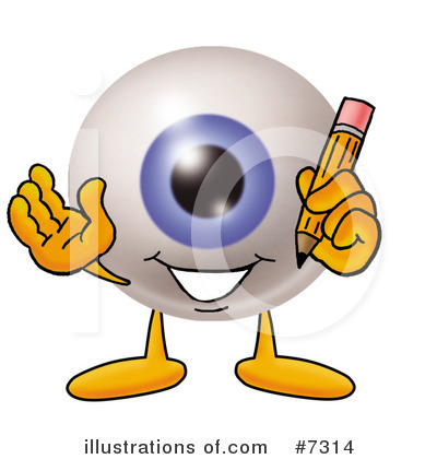 Eyeball Character Clipart #7314 by Mascot Junction