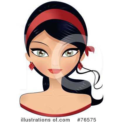 Royalty-Free (RF) Face Clipart Illustration by Melisende Vector - Stock Sample #76575