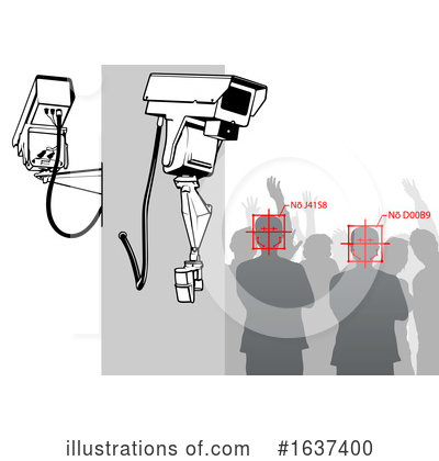 Royalty-Free (RF) Facial Recognition Clipart Illustration by dero - Stock Sample #1637400