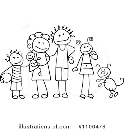 Royalty-Free (RF) Family Clipart Illustration by C Charley-Franzwa - Stock Sample #1106478