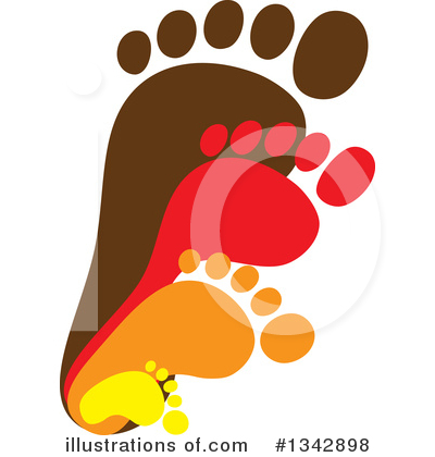 Foot Prints Clipart #1342898 by ColorMagic