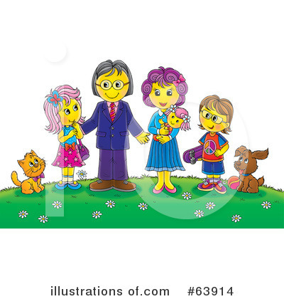 Royalty-Free (RF) Family Clipart Illustration by Alex Bannykh - Stock Sample #63914