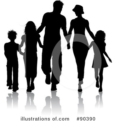 Royalty-Free (RF) Family Clipart Illustration by KJ Pargeter - Stock Sample #90390