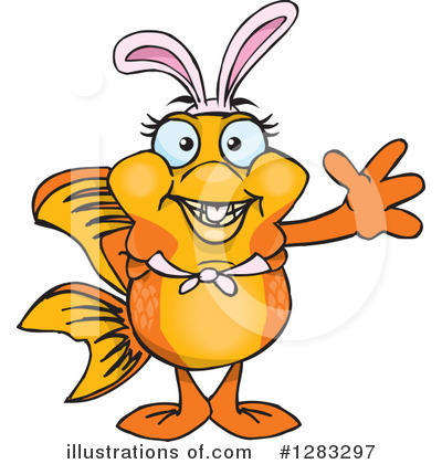 Royalty-Free (RF) Fancy Goldfish Clipart Illustration by Dennis Holmes Designs - Stock Sample #1283297
