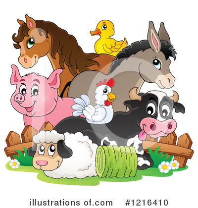 Farm Animals Clipart #1216410 by visekart