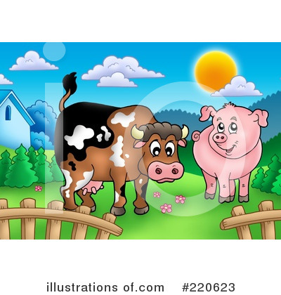 Royalty-Free (RF) Farm Animals Clipart Illustration by visekart - Stock Sample #220623