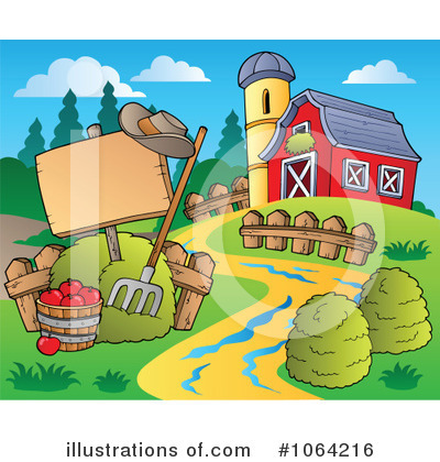 Royalty-Free (RF) Farm Clipart Illustration by visekart - Stock Sample #1064216