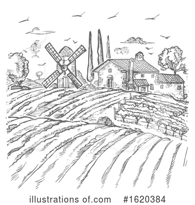 Royalty-Free (RF) Farm Clipart Illustration by Domenico Condello - Stock Sample #1620384