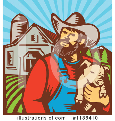 Royalty-Free (RF) Farmer Clipart Illustration by patrimonio - Stock Sample #1188410