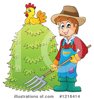 Royalty-Free (RF) Farmer Clipart Illustration by visekart - Stock Sample #1216414