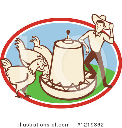 Royalty-Free (RF) Farmer Clipart Illustration by patrimonio - Stock Sample #1219362