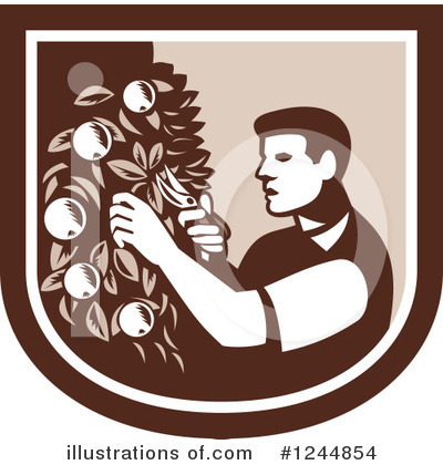 Royalty-Free (RF) Farmer Clipart Illustration by patrimonio - Stock Sample #1244854