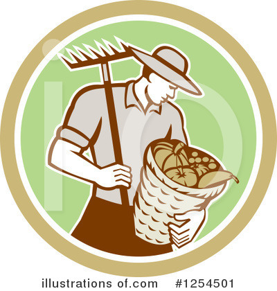 Royalty-Free (RF) Farmer Clipart Illustration by patrimonio - Stock Sample #1254501