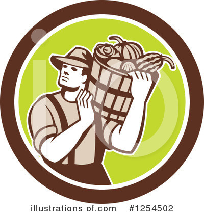 Royalty-Free (RF) Farmer Clipart Illustration by patrimonio - Stock Sample #1254502