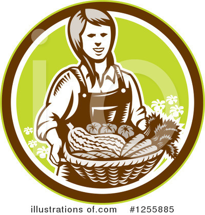 Royalty-Free (RF) Farmer Clipart Illustration by patrimonio - Stock Sample #1255885