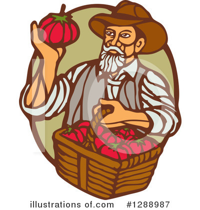 Royalty-Free (RF) Farmer Clipart Illustration by patrimonio - Stock Sample #1288987