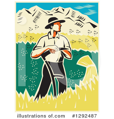 Royalty-Free (RF) Farmer Clipart Illustration by patrimonio - Stock Sample #1292487