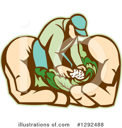 Royalty-Free (RF) Farmer Clipart Illustration by patrimonio - Stock Sample #1292488