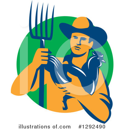 Royalty-Free (RF) Farmer Clipart Illustration by patrimonio - Stock Sample #1292490