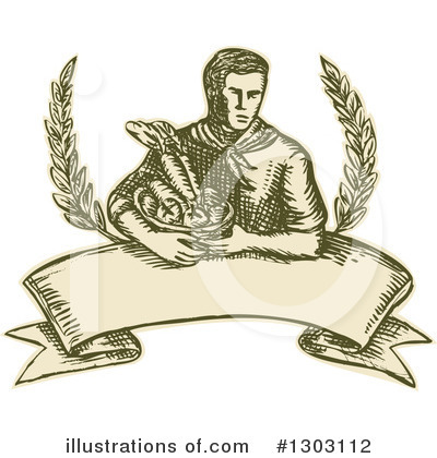 Royalty-Free (RF) Farmer Clipart Illustration by patrimonio - Stock Sample #1303112