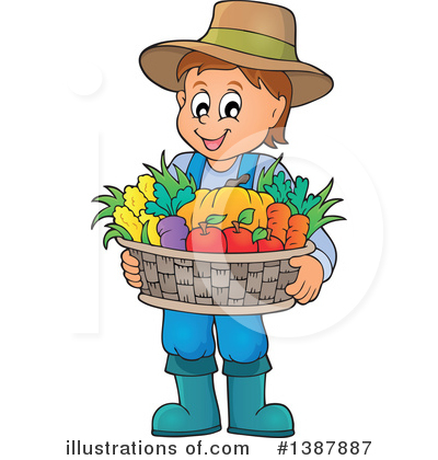 Royalty-Free (RF) Farmer Clipart Illustration by visekart - Stock Sample #1387887