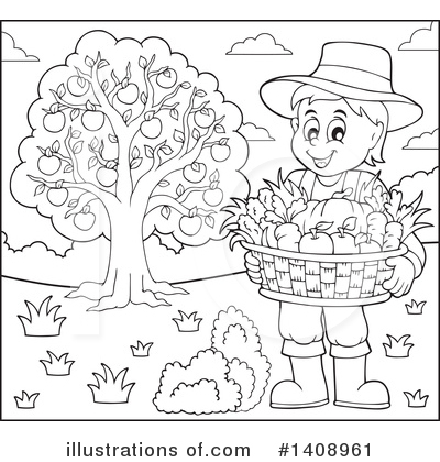 Royalty-Free (RF) Farmer Clipart Illustration by visekart - Stock Sample #1408961