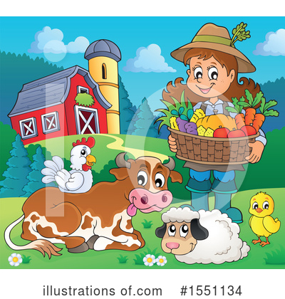 Royalty-Free (RF) Farmer Clipart Illustration by visekart - Stock Sample #1551134
