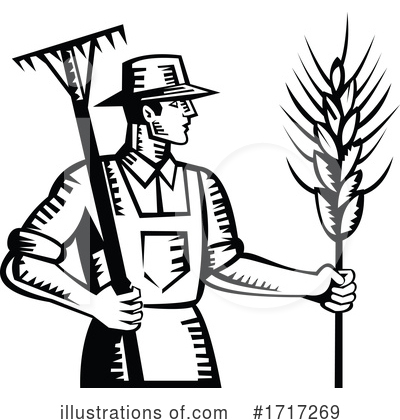 Royalty-Free (RF) Farmer Clipart Illustration by patrimonio - Stock Sample #1717269
