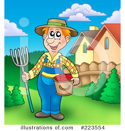 Royalty-Free (RF) Farmer Clipart Illustration by visekart - Stock Sample #223554