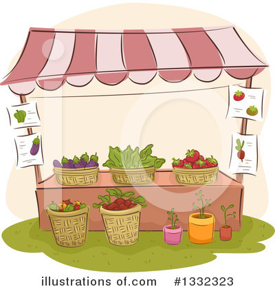 Royalty-Free (RF) Farmers Market Clipart Illustration by BNP Design Studio - Stock Sample #1332323