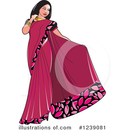 Indian Woman Clipart #1239081 by Lal Perera