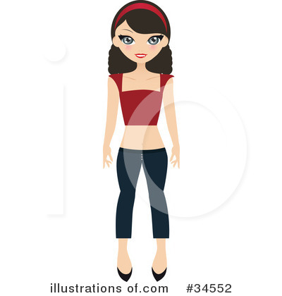 Royalty-Free (RF) Fashion Clipart Illustration by Melisende Vector - Stock Sample #34552