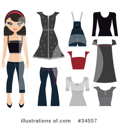 Royalty-Free (RF) Fashion Clipart Illustration by Melisende Vector - Stock Sample #34557