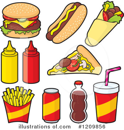 Royalty-Free (RF) Fast Food Clipart Illustration by Any Vector - Stock Sample #1209856