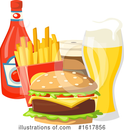 Cheeseburger Clipart #1617856 by Vector Tradition SM