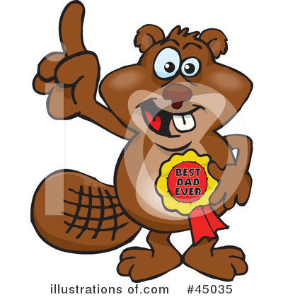 Beaver Clipart #45035 by Dennis Holmes Designs