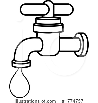 Royalty-Free (RF) Faucet Clipart Illustration by Hit Toon - Stock Sample #1774757