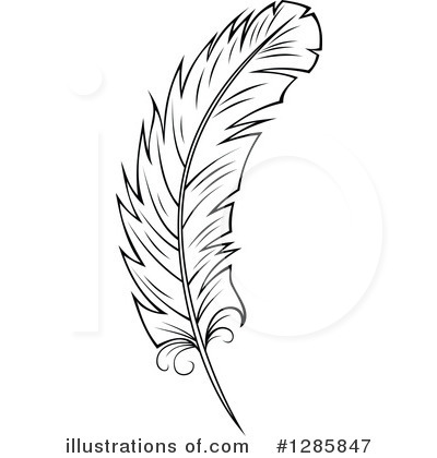 Royalty-Free (RF) Feather Clipart Illustration by Vector Tradition SM - Stock Sample #1285847